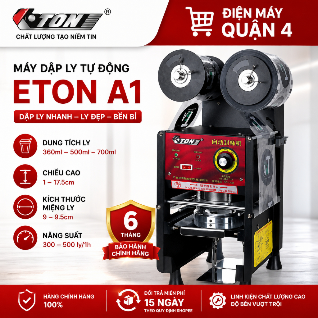 Máy dập nắp cốc bán tự động ETON ET-A1 / ETON A1