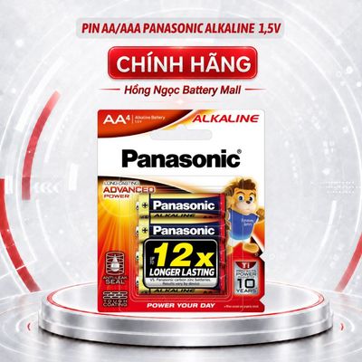 Vỉ 4 Viên Pin AA/AAA 1,5V Panasonic Alkaline Hàng Chính Hãng