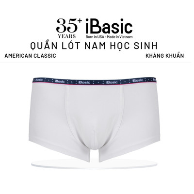 Quần lót nam học sinh American Classic iBasic bé trai phom boxer cotton USA kháng khuẩn PANTB003