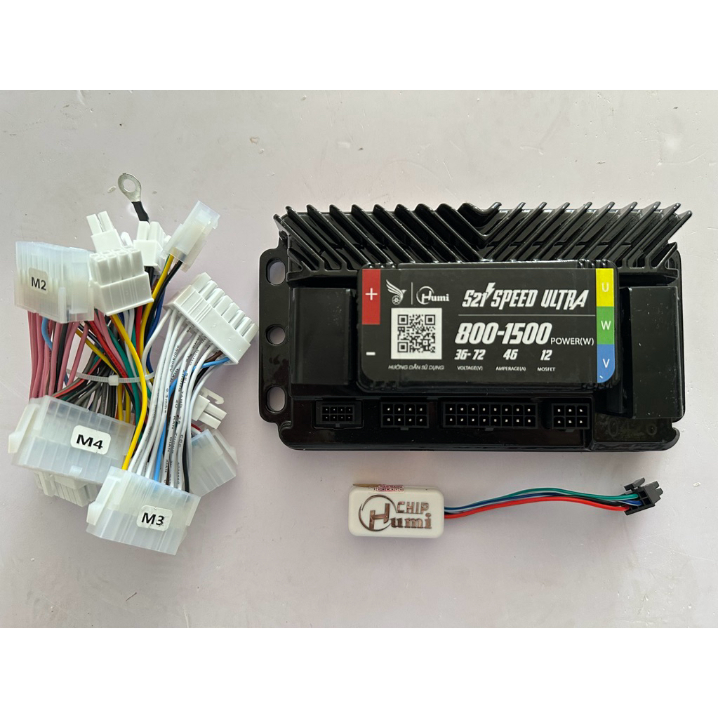 [Tặng Combo giắc M2, M3, M4] Combo IC Điều Tốc Xe Điện Humi S21 Speed Ultra 800-1500W (36-72V) + Chi