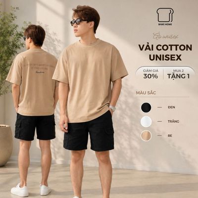 Áo Thun Nam Cổ Tròn Jersy Tee Bami Home Chất Cotton Co Giãn 2 Chiều Thấm Hút Tốt  AUN06