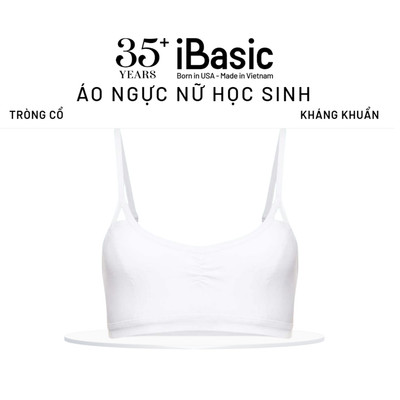 Áo ngực học sinh iBasic nhún thân trước cotton USA kháng khuẩn BRAT001
