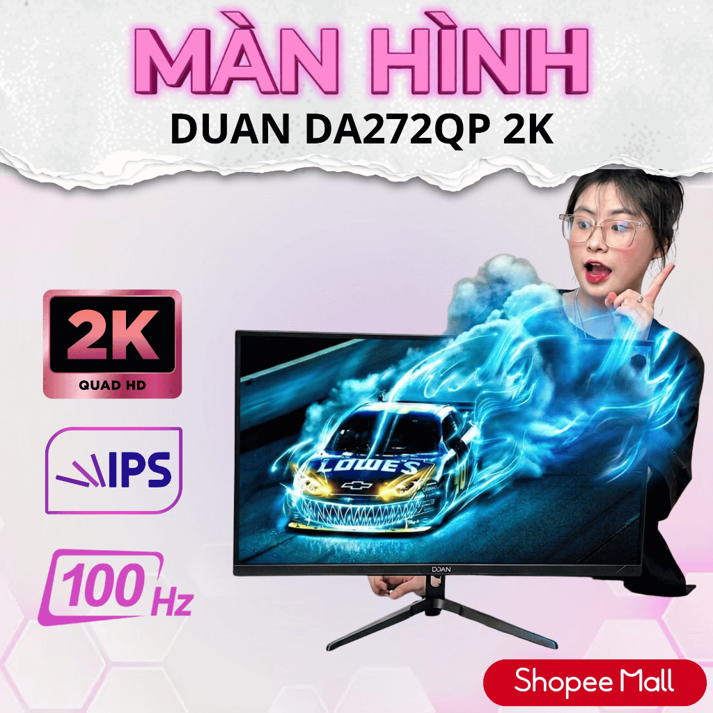 Màn Hình PC DUAN DA272QP 27" Full HD QHD 2K IPS 100Hz 2ms Màn Hình Máy Tính Để Bàn Làm Việc Thiết Kế