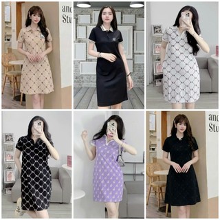 Váy đầm cotton cổ bẻ thời trang hot hit thoáng mát cao cấp