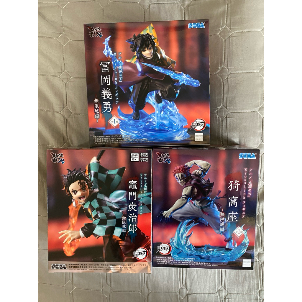 Kimetsu no Yaiba_Chính hãng SEGA_XrossLink figure_Giyuu, Tanjiro, Akaza