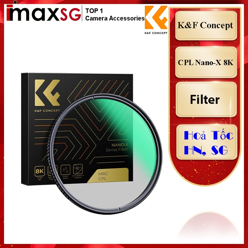 Kính lọc Filter K&F Concept CPL Nano X Ø37-127mm, Chống nước, Chính hãng