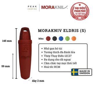 Dụng Cụ Cắm Trại Morakniv Eldris (S) Thép Thụy Điển 12C27 59mm Kèm Vỏ Polymer