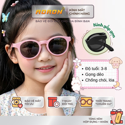 Kính Râm Phân Cực AORON Cho Bé Gấp Gọn Thông Minh Chống Tia UV400 Bảo Vệ Mắt Phù Hợp Đi Biển AK316