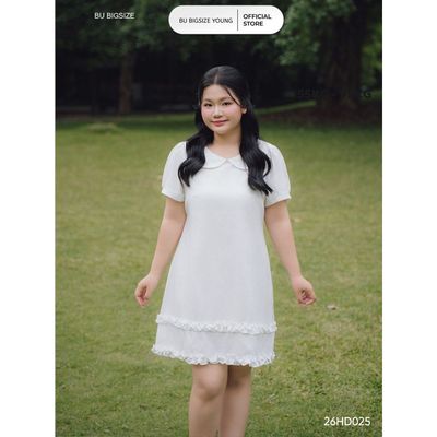 Đầm suông cổ sen bèo gấu BIGSIZE (55kg đến 95kg) – 	26HD025 - [BU Bigsize Young]