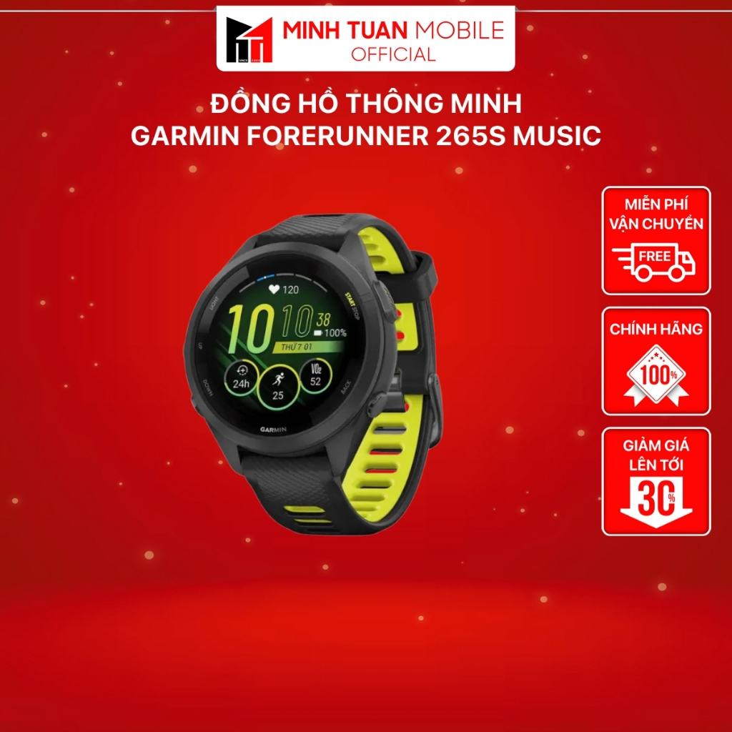 Đồng Hồ Thông Minh Garmin Forerunner 265S Music