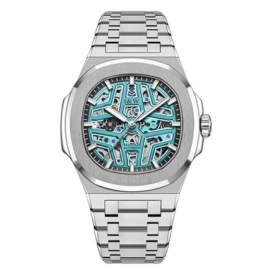 Đồng hồ nam chính hãng I&W Carnival 763G-T4,Kính sapphire,chống xước,Chống nước 50m,BH24 tháng,Máy cơ,dây kim loại xịn