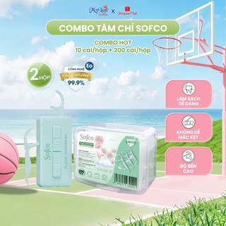 Tăm Chỉ Nha Khoa MyLan Cao Cấp Dòng 2 Chỉ Làm Sạch Kẽ Răng Tiện Lợi An Toàn Sức Khoẻ (Hộp 200 Cái + 1 Hộp 10 Cái)