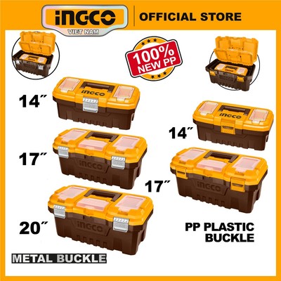 Hộp nhựa đựng công cụ INGCO 17" PBX1701 | 14" PBX1401 khóa nhựa | PBX2002 20" | PBX1702 17'' | PBX1402 14" khóa kim loại