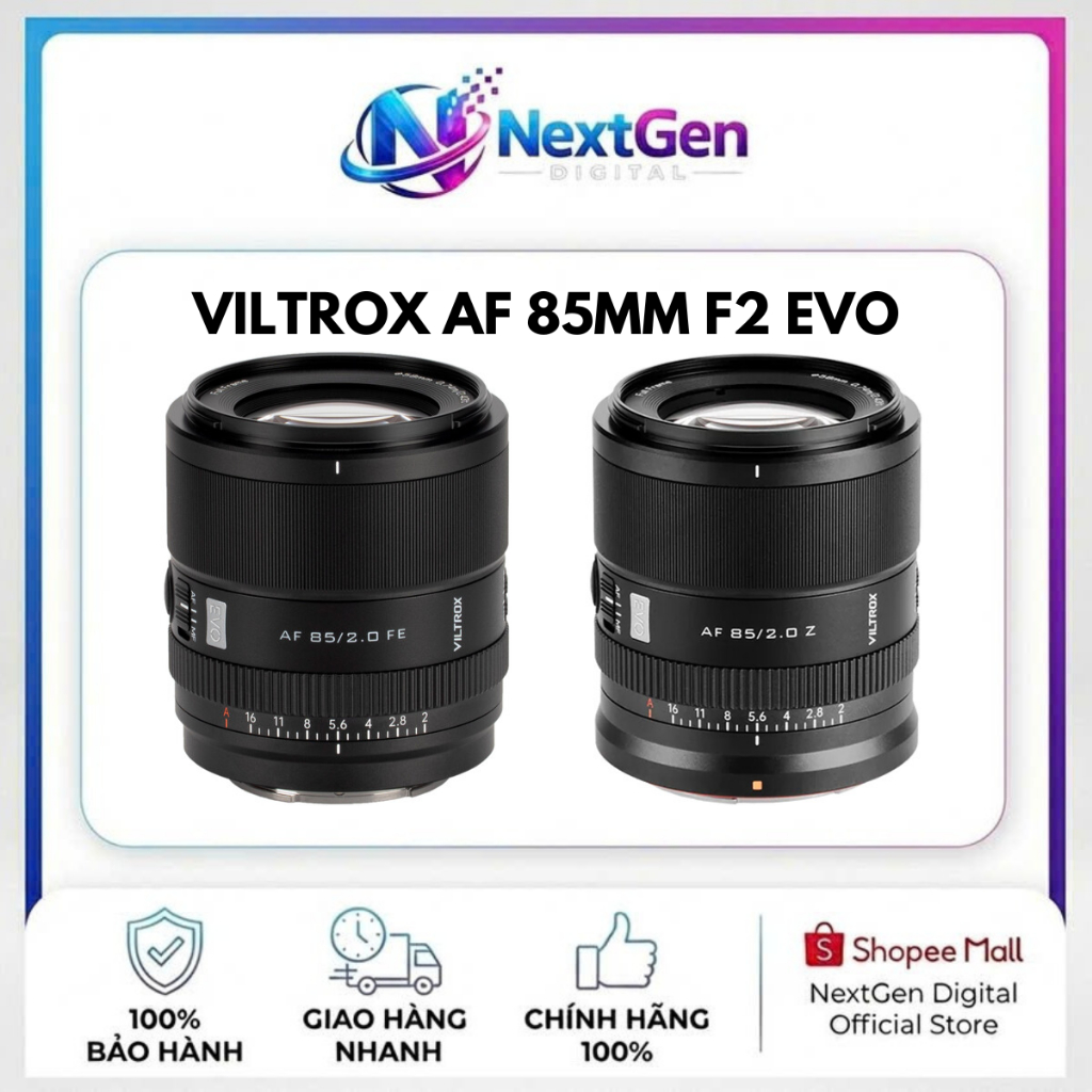 Ống Kính Viltrox AF 85mm F2 EVO | Hàng Mới Chính Hãng