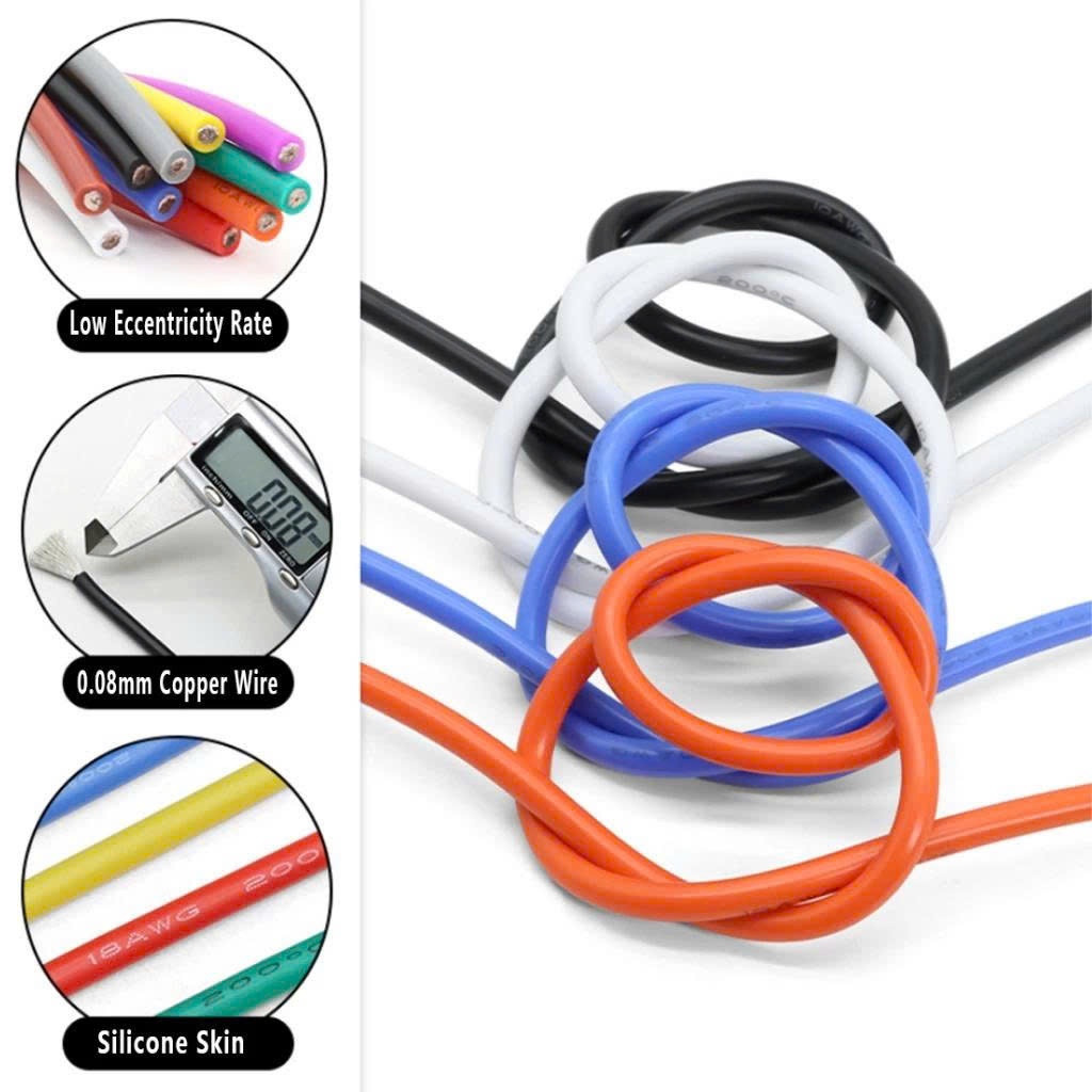 Dây Tín Hiệu Silicon 1C 6awg 8awg 10awg 12awg 14awg 17awg 18awg 20awg 22awg 24awg