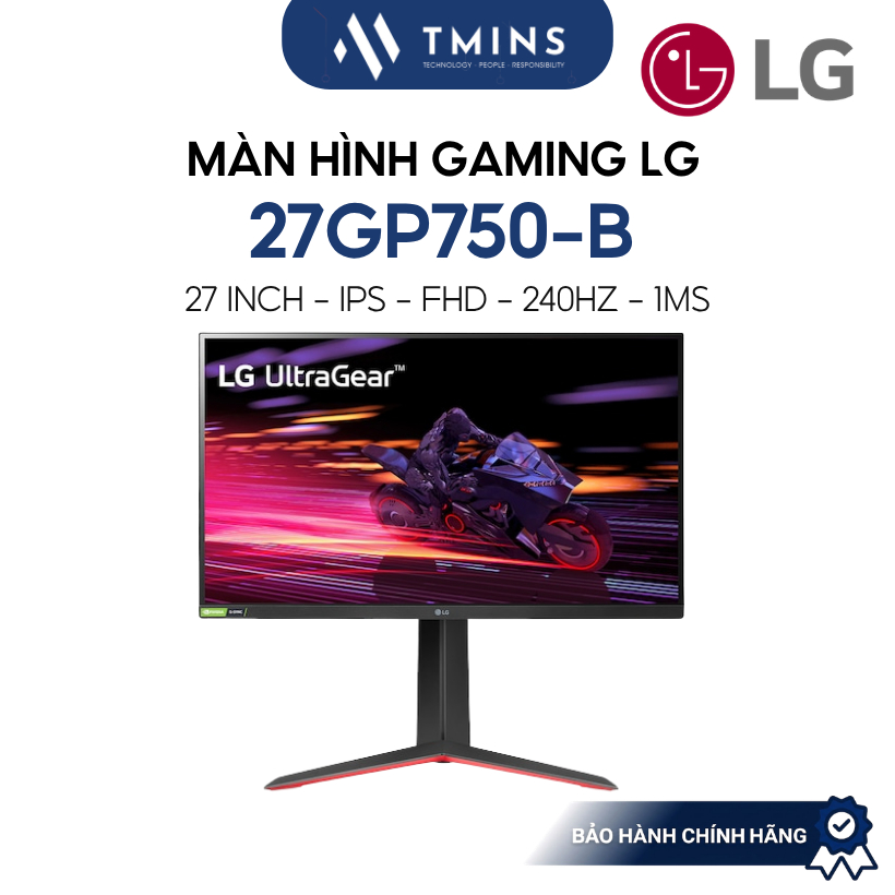Màn hình Gaming LG UltraGear™ 27GP750-B 27Inch, IPS, FHD, 240Hz, 1ms, Gsync Compatible - Chính hãng