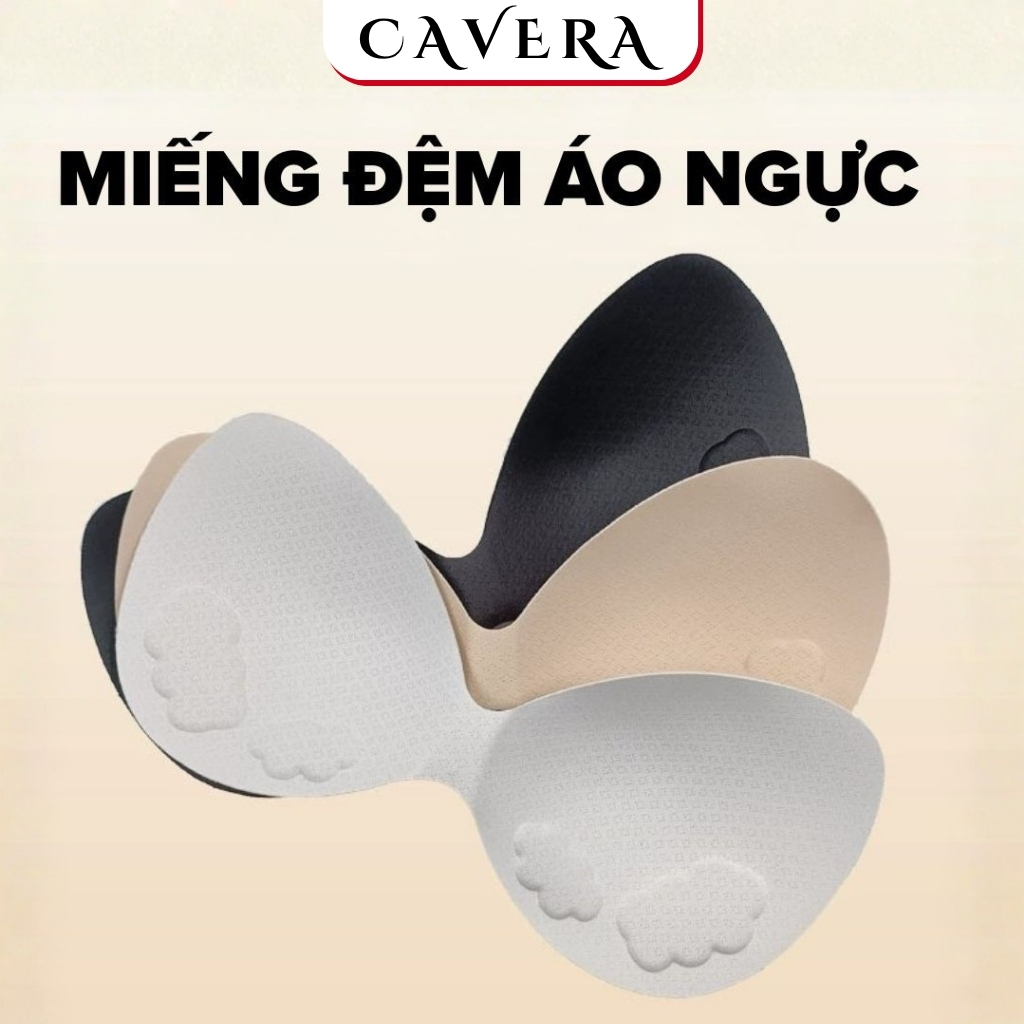 Miếng Mút Lót Ngực Su Mỏng Nhẹ Liền Mạch Thoáng Khí Dành Cho Áo Bra, Bikini, Áo Tập Nữ CAVERA VN M98