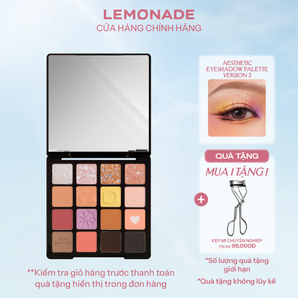 Bảng phấn mắt Lemonade Aesthetic eyeshadow palette - Version 2 20.8g
