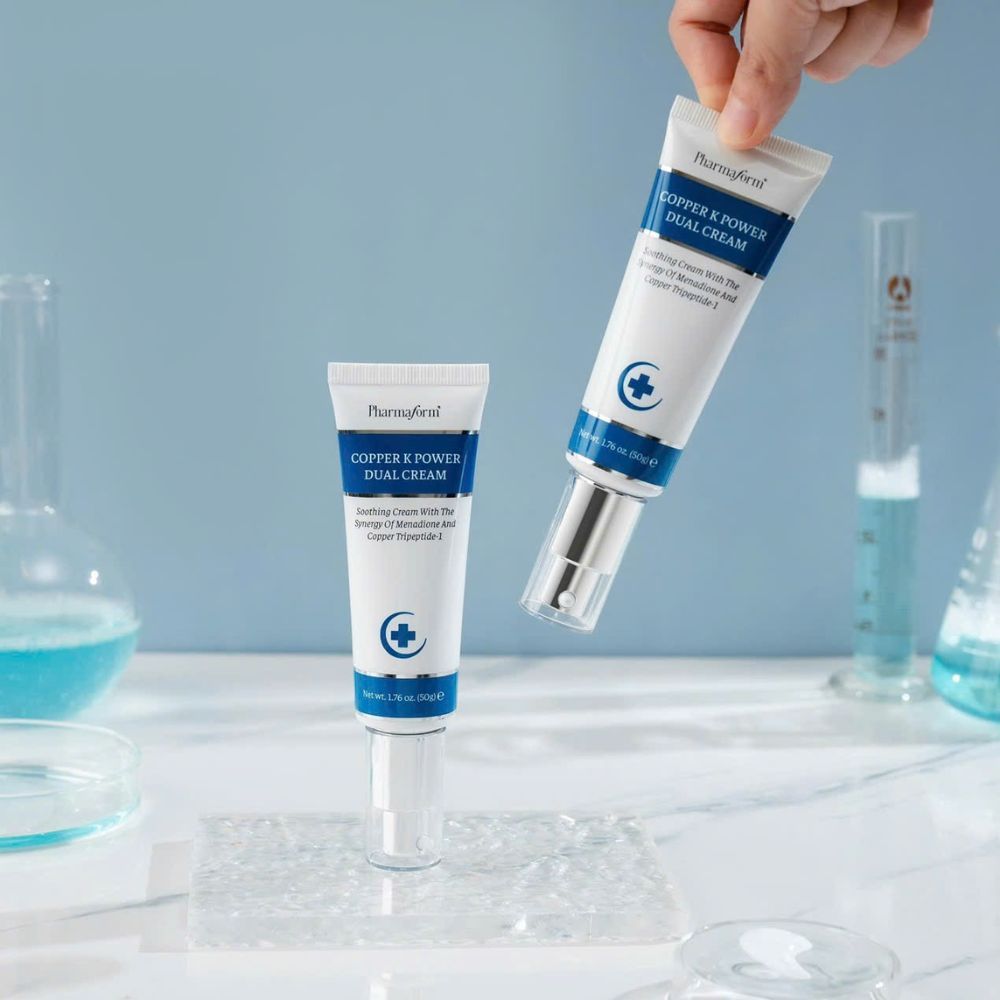 Ảnh 3 của Kem dưỡng Pharmaform Copper K Power Dual Cream giúp dưỡng ẩm, làm dịu, làm sáng, giúp da săn chắc.