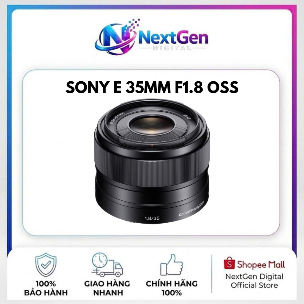 Ống Kính Sony E 35mm F1.8 OSS (SEL35F18) | Hàng Mới Chính Hãng