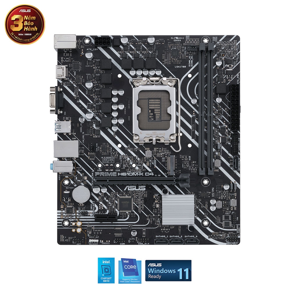Mainboard Asus Prime H610M-K D4 - NEW BẢO HÀNH 36 THÁNG