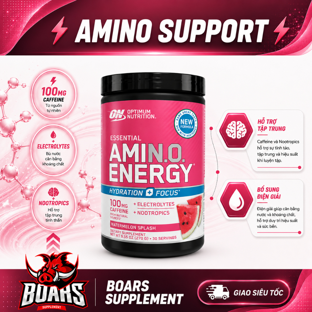 Optimum Nutrition Amino Energy 30 Servings Bổ Sung Amino Acid Hằng Ngày