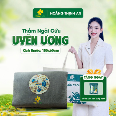 Thảm Ngải Cứu Uyên Ương Cao Cấp Hoàng Thịnh An Happy Life Chính Hãng Kích Thước 60x150cm