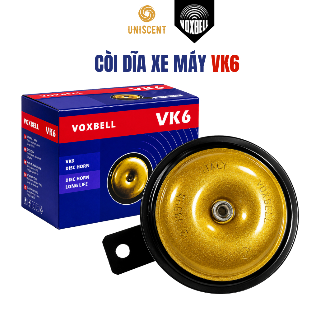 [Si-Lẻ] Còi Xe Máy/ Kèn Xe Máy/ Còi Xe Điện/Còi Xe Đạp Điện/Kèn Xe Điện/Còi Đĩa Xe Máy VOXBELL Italy