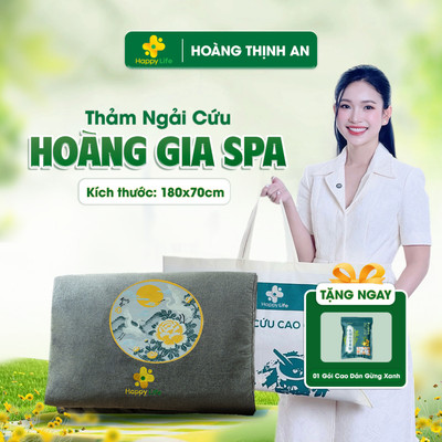 [Kích Thước 70x180cm] Thảm Ngải Cứu Hoàng Gia Spa Cao Cấp Chính Hãng Happy Life