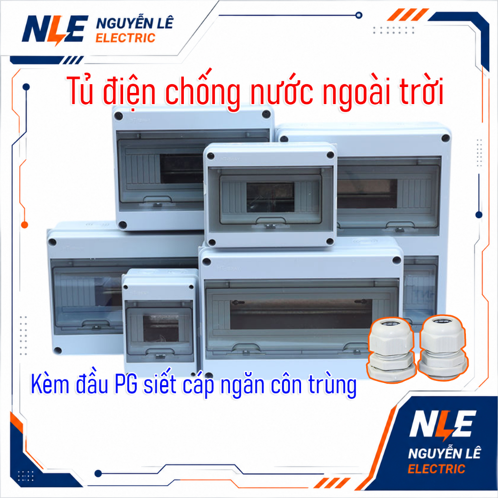 Tủ điện nhựa chống nước HL 5 WAY 8 WAY 12 WAY 15 WAY 18 WAY 24 WAY Hộp điện chống nước ngoài trời