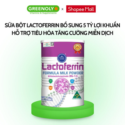 Sữa Bột Hoàng Gia Úc ROYAL AUSNZ Lactoferrin Formula Milk BB-12 Tăng Cường Hệ Miễn Dịch Hộp 50 Gói