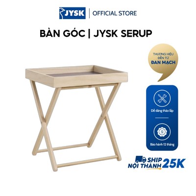 Bàn góc | JYSK SERUP | gỗ công nghiệp/gỗ tự nhiên | màu tự nhiên | R40xD52xC58cm
