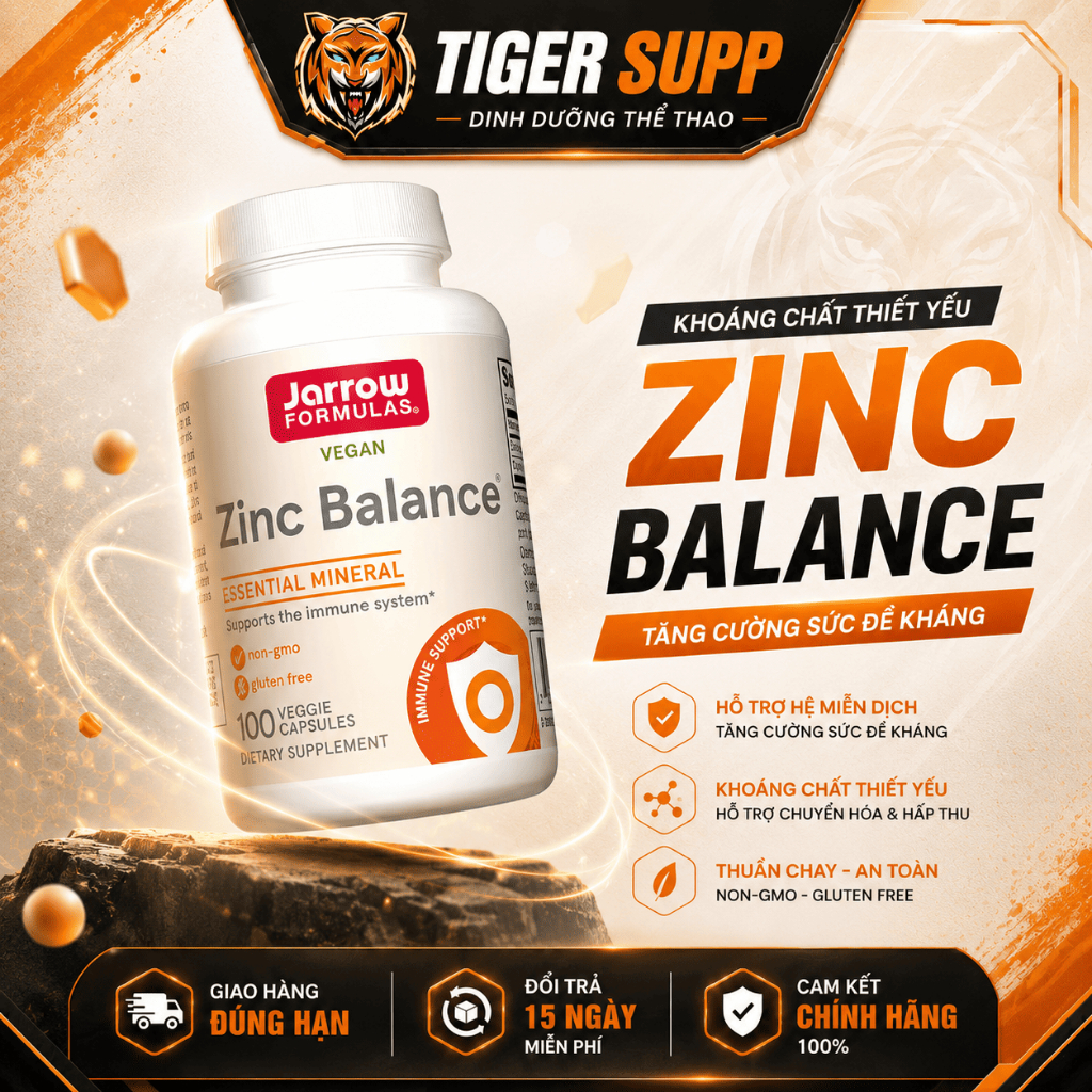 Jarrow Vegan Zinc Balance – Viên Uống Dễ Dùng