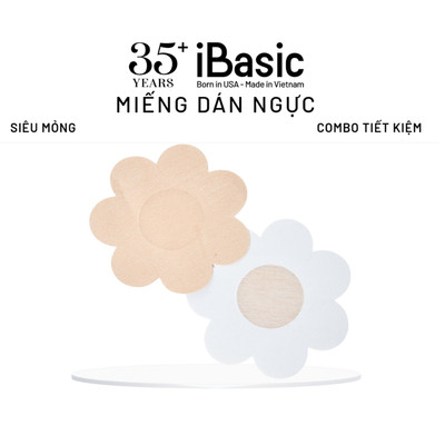 Set 10 cặp dán ngực giấy iBasic hình hoa siêu mỏng che nhũ tiện lợi PK067