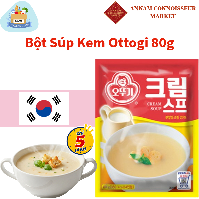 Bột súp kem Ottogi 80g Hàn Quốc cream soup tiện lợi cho trẻ em, người lớn tuổi bữa sáng, nhanh gọn