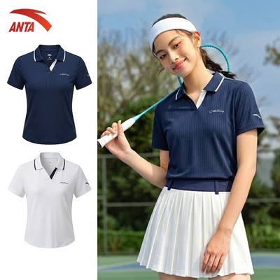 ANTA Áo Polo Nữ / Chân Váy Tennis Có Quần Bảo Hộ Tách Lẻ Chơi Cầu Lông Pickleball 9626B7124 9626A8202