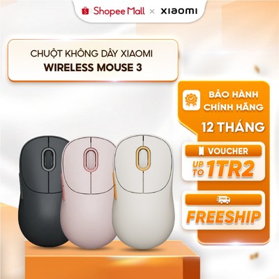 Chuột không dây Xiaomi Wireless Mouse 3 - Chuột máy tính Xiaomi - Dáng cong công thái học