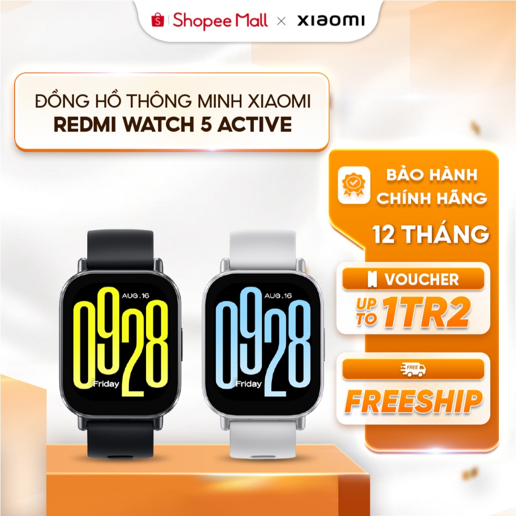 Đồng hồ thông minh Xiaomi Redmi Watch 5 Active - Màn hình LCD 2'' - Thời lượng pin lên đến 18 ngày