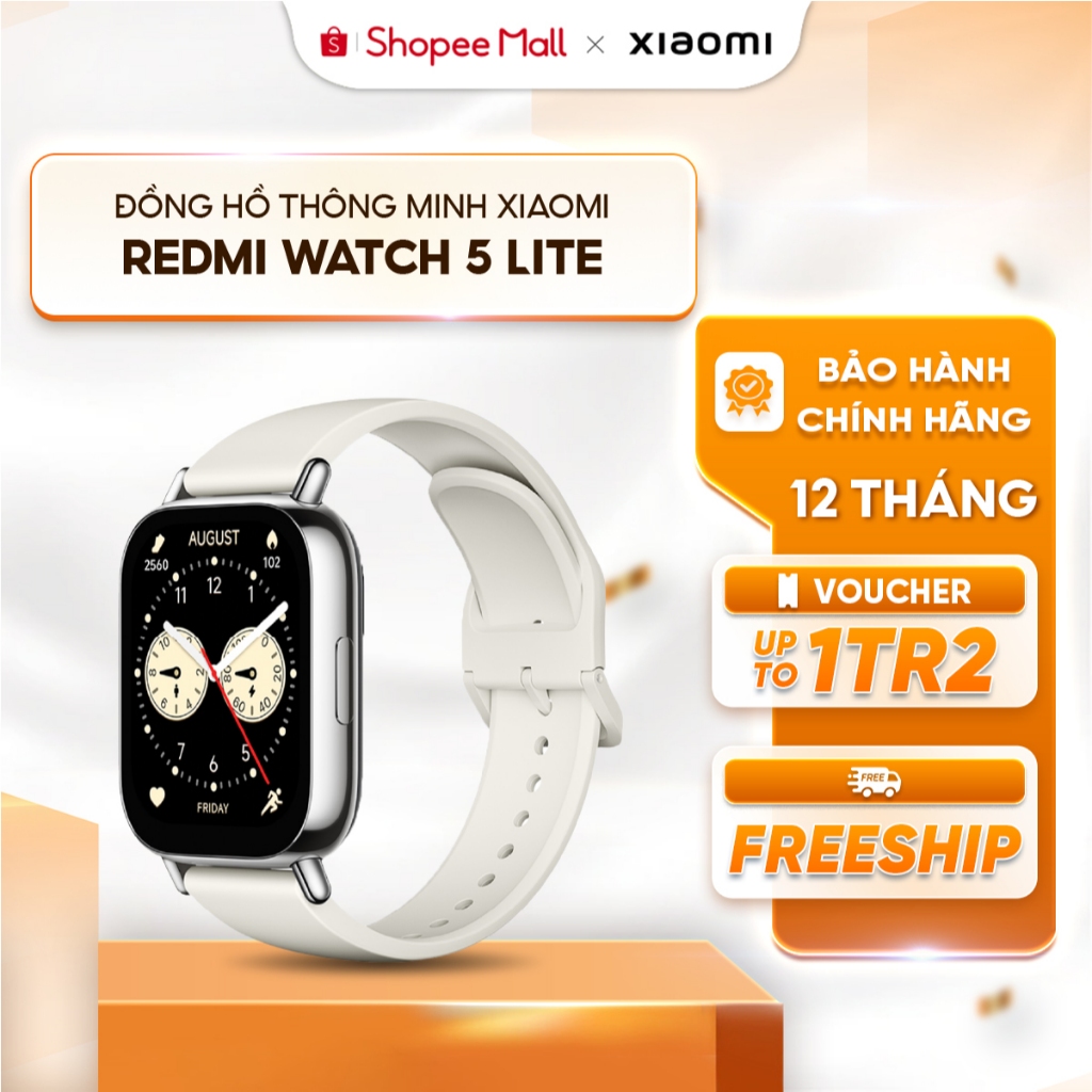 Đồng hồ thông minh Xiaomi Redmi Watch 5 Lite - Màn hình AMOLED 1,96" - Thời lượng pin lên đến 18 ngày - GNSS tích hợp | BigBuy360 - bigbuy360.vn