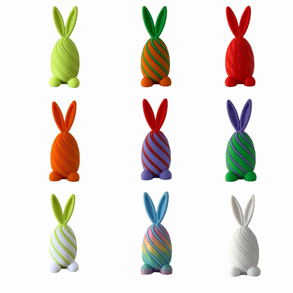 Easter Bunny Egg Fidget Toy, 3D Printed Passthrough Fidget, Stress Relief Desk Toy, Easter Basket Gi