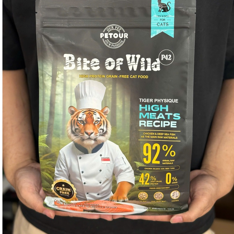 Thức ăn cho mèo mọi lứa tuổi Bite Of Wild Grain free P42 gói 1kg