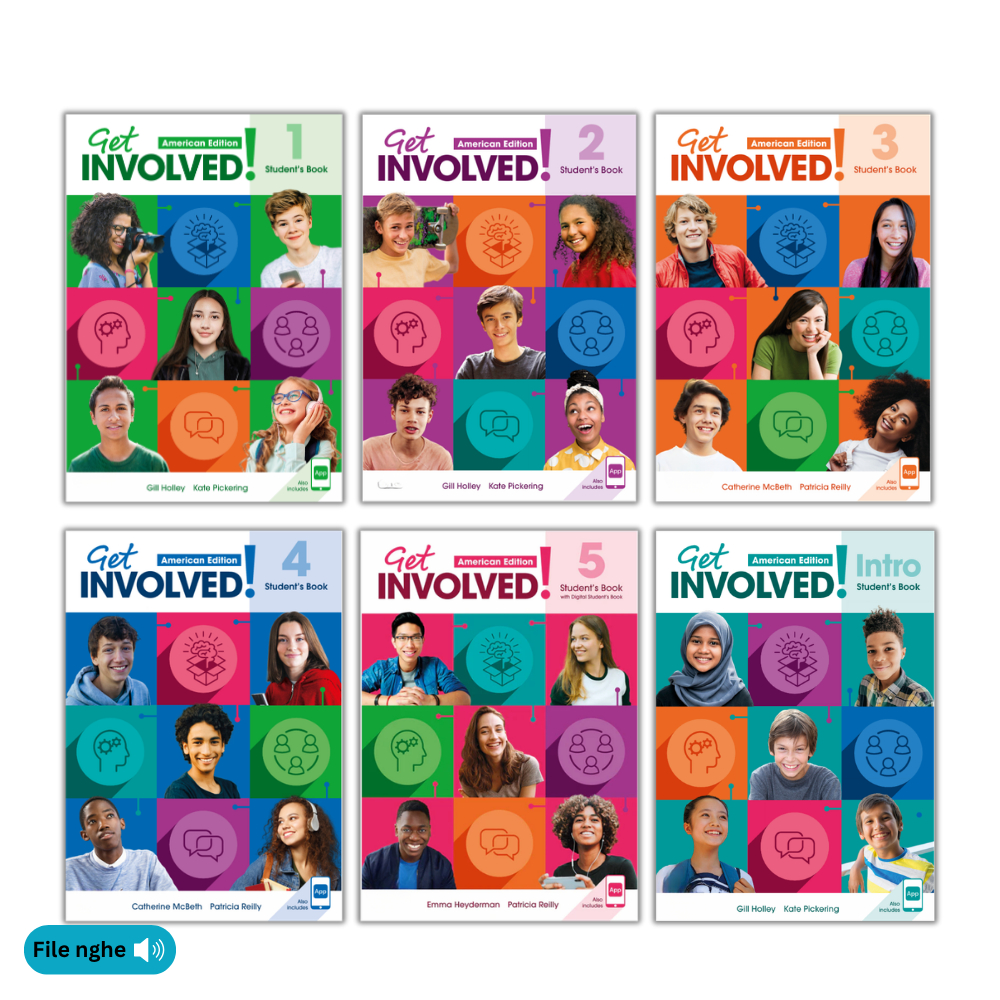 Sách - Get Involved (American English) - 6 level (KHÔNG CO CODE) - Bản in laser tặng kèm file nghe
