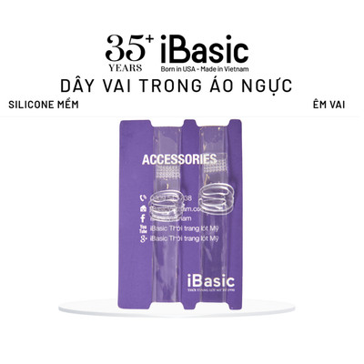 Hộp 2 cặp Dây vai trong mềm trơn iBasic PK076
