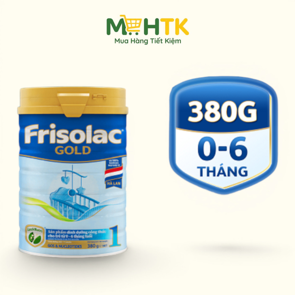Sữa bột Frisolac Gold 1 cho trẻ từ 0 - 6 tháng tuổi 380g