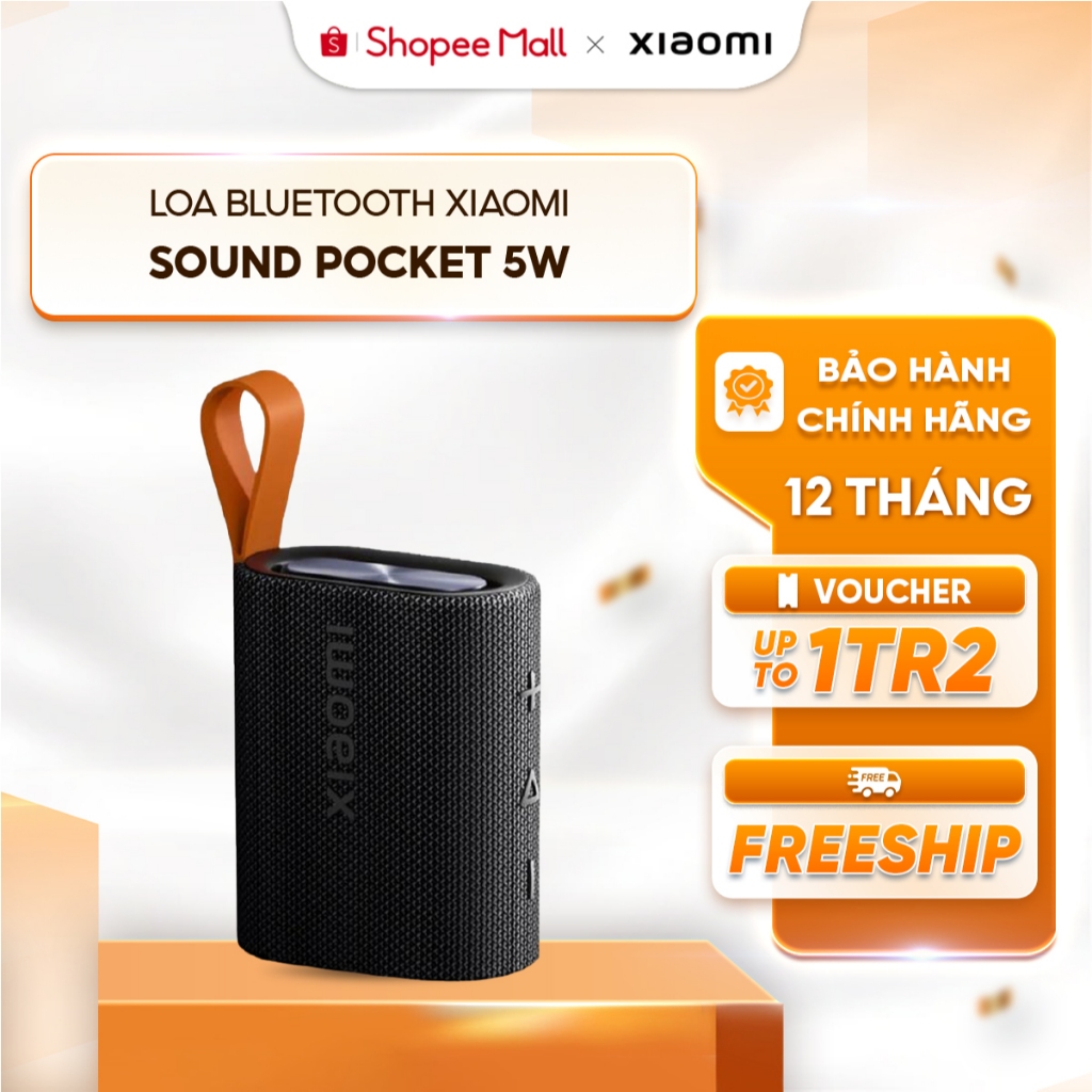 Loa Bluetooth Xiaomi Sound Pocket 5W - Pin 1000mAh - Bluetooth 5.4 - BH 12 Tháng