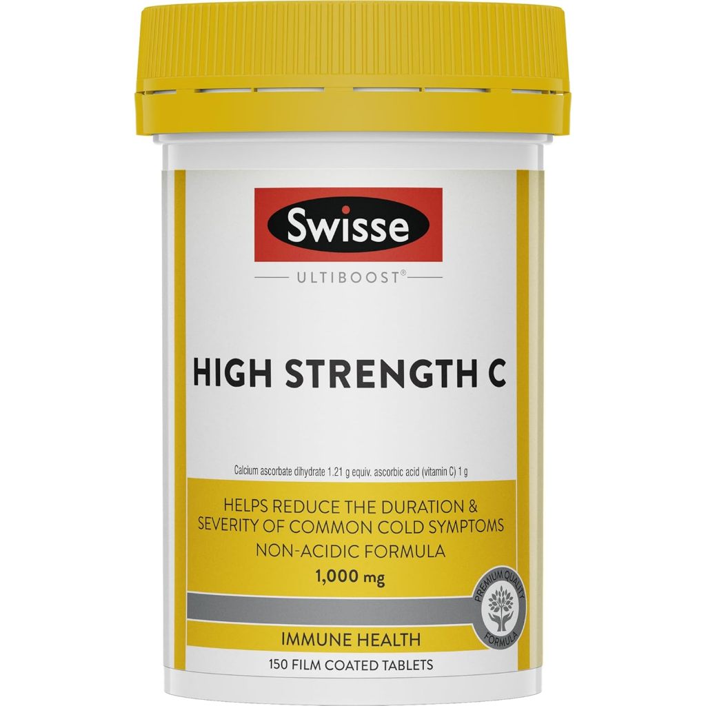 Swisse Ultiboost High Strength C - Helps Reduce The Duration Of Common Colds - 150 Tablets