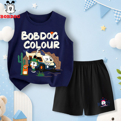 Set bộ bé trai BOBDOG, áo ba lỗ quần thun co giãn BST ô tô cute dễ thương cho bé BD-BDO24-BDQ03