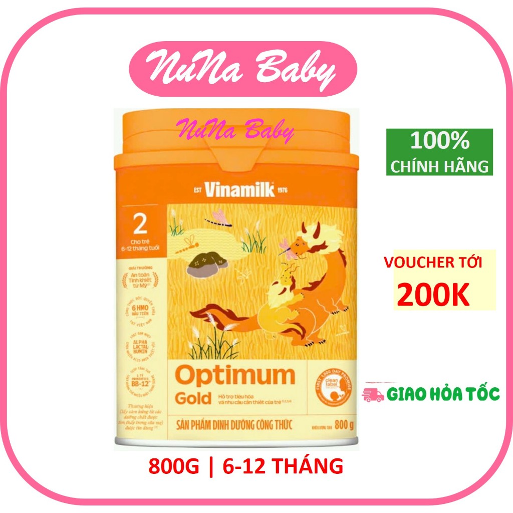 Sữa bột Vinamilk Optimum Gold 2 800G