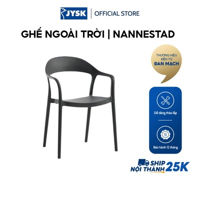 Ghế ngoài trời | JYSK NANNESTAD | nhựa PP | xám đậm | R52xS54xC81cm