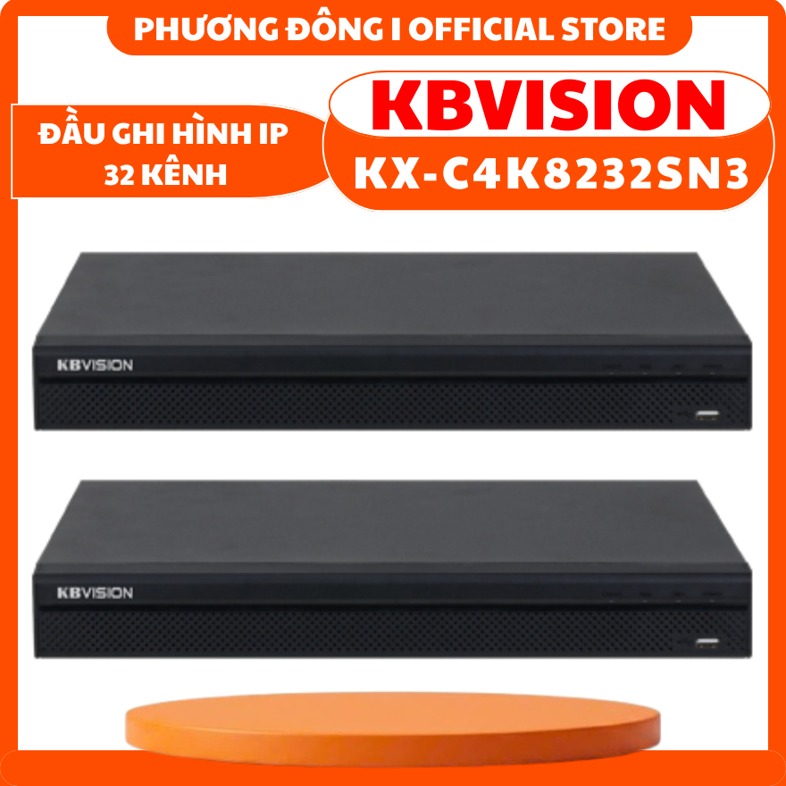 ĐẦU GHI HÌNH IP KBVISION KX-C4K8232SN3 32 KÊNH - HỖ TRỢ 2 Ổ CỨNG, CHUẨN TƯƠNG THÍCH ONVIF, HỖ TRỢ ĐÀ